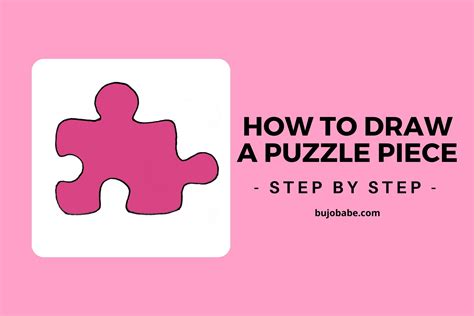 How To Draw A Puzzle Piece Easy Drawing Tutorial Bujo Babe
