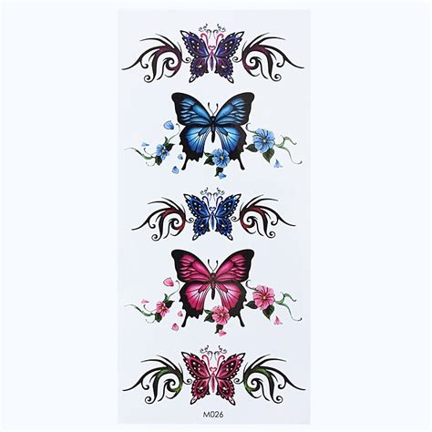 Fashion Sexy Beautiful Watercolor Butterfly Waist Waterproof Colorful