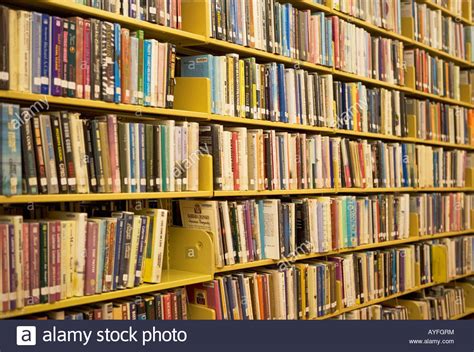 Books On Library Shelves Stock Photo Alamy