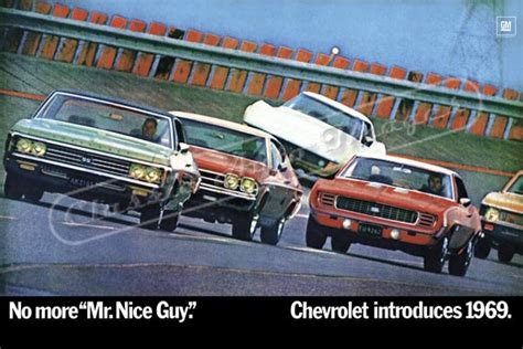 1969 Chevrolet Lineup Ad Digitized And Re Mastered Poster Print No More