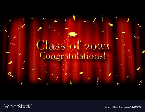 Congratulations Class Of 2023 Royalty Free Vector Image
