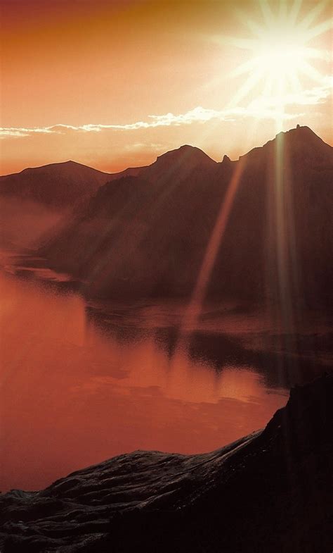 1280x2120 Sunset Lake Mountain Scenery Landscape Nature 4k iPhone 6+ HD ...
