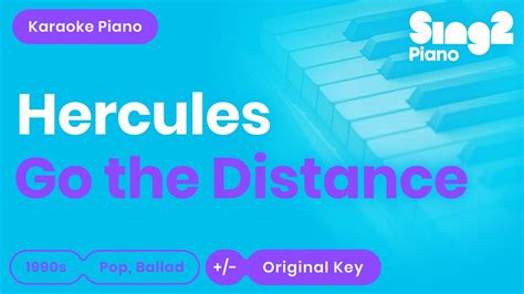 go the distance hercules karaoke piano youtube