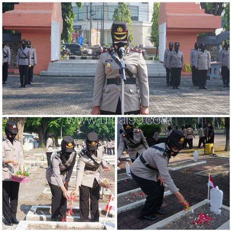 Jelang Hari Jadi Ke 73 Polwan Polresta Sidoarjo Ziarah Makam Pahlawan