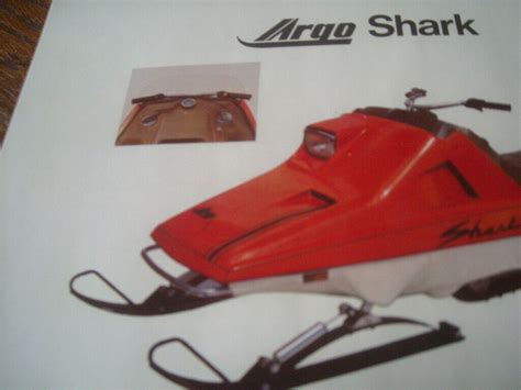 1976 Vintage Argo Shark Snowmobile Dealer Brochure Ebay