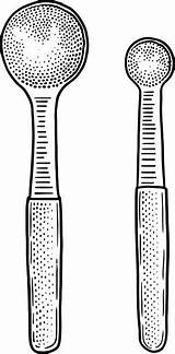 Measuring Spoon Clip Illustrations Vector Drawing sketch template