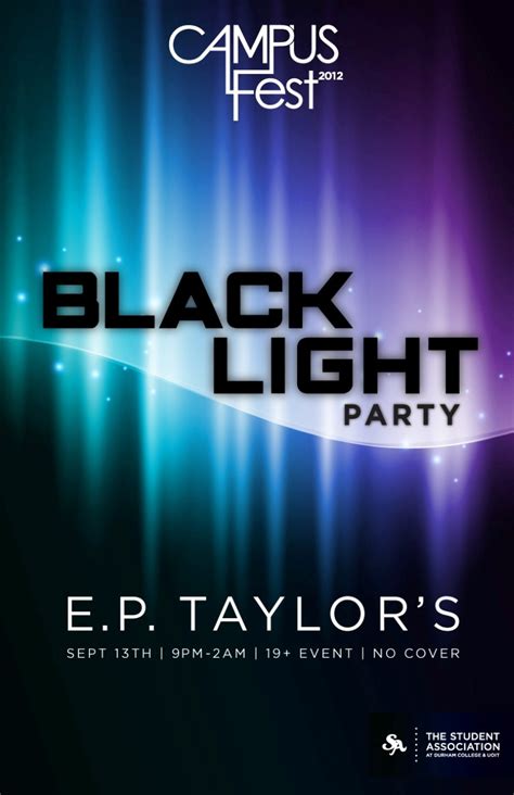 Black Light Party Invitation Templates Business Template Ideas