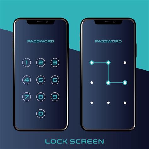 Premium Vector Lock Screen Smartphone Interface Template