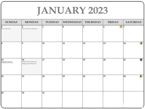 January 2023 Full Moon Calendar Calendar Dream