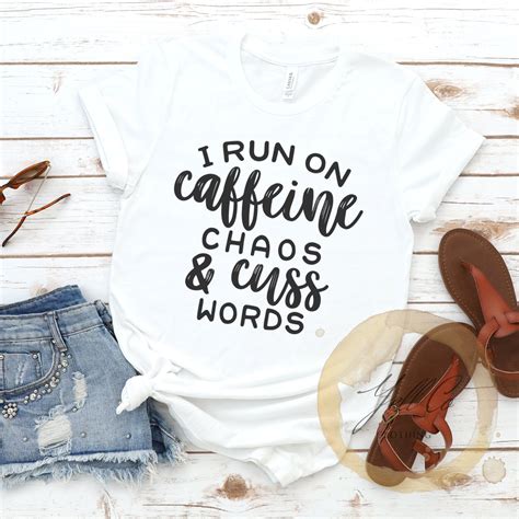 Caffeine Chaos And Cuss Words Mom Life Shirt Funny Shirt Etsy Mom Life Shirt Funny Mom Life