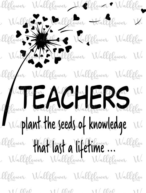 Teachers Plant The Seeds Of Knowledge Digital Design Job Sublimation