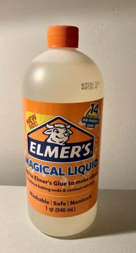 Elmers Glue Slime Magical Liquid Activator Solution 32 Oz Dries