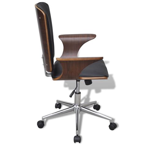 Fauteuil chaise chaise de bureau rotative en bois cintré avec