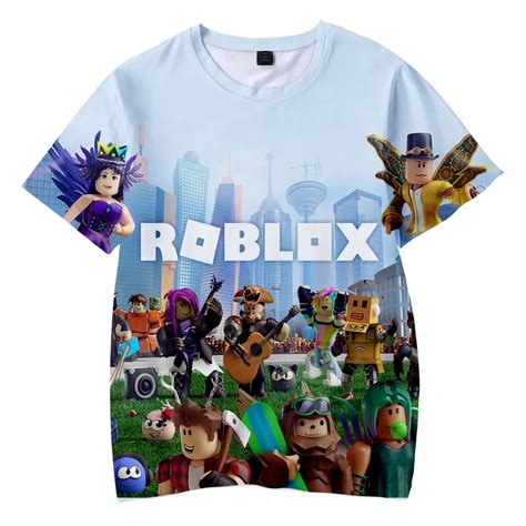 Rechallenge 2018 New 3d Roblox Print T Shirts Summer Short Sleeve Cool