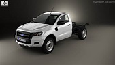 360 view of Ford Ranger Single Cab Chassis XL 2018 3D model - Hum3D store
