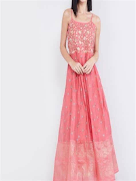 Buy Max Women Pink Embellished Maxi Dress Ethnic Dresses For Women 12891048 Myntra