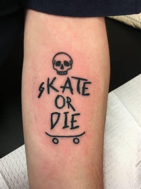 Skate Or Die Skate Or Die Tattoo Skateboarding Tattoo Skateboard