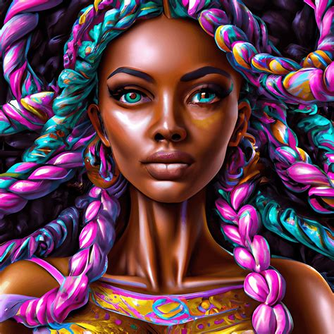 intricately rendered dark brown skin goddess barbie · creative fabrica