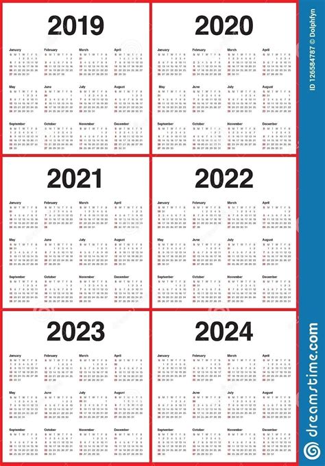 Printable Calendar From 2022 To 2024 Three Year Calendar 2022 23 24 Riset