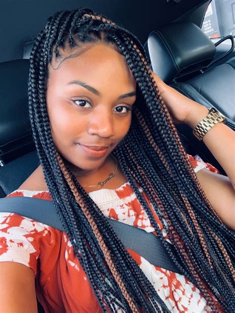 Knotless Box Braids Box Braids Hairstyles For Black Women Box Braids Styling Box Braids