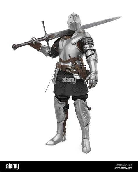 Medieval Knight Armor Isolated Stock Photo Alamy