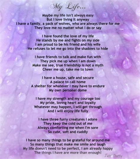 Encouraging Life Poem My Life Short Poems About Life Poems About