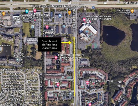Southbound Lane Closures On Poinciana Boulevard South Of Us Intersection For Road