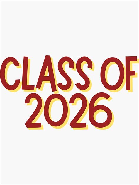 Class Of 2026 Sticker For Sale By Naomi Silver Redbubble