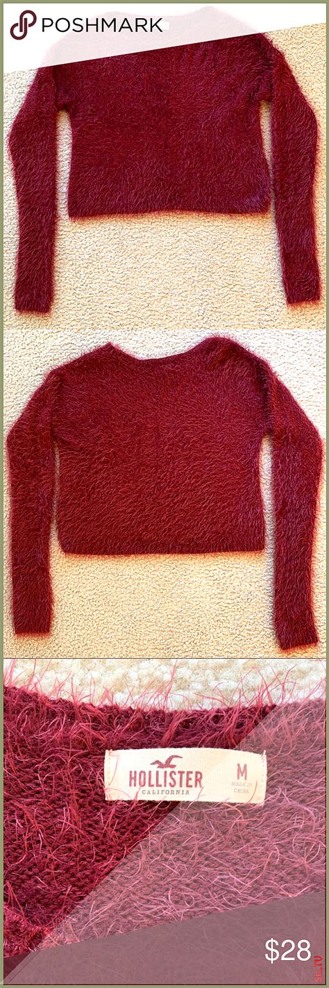 Top marken günstige preise große auswahl. Hollister Fuzzy Cropped Sweater This slightly cropped sweater is more of a burgundy color and is ...