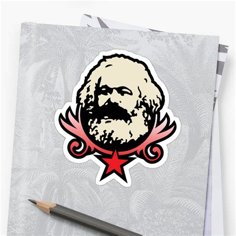 Socialist Karl Marx Red Star Sticker By Neofaction Redbubble