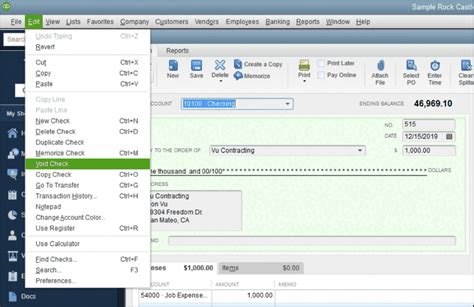 Take note of which accounts are being affected. Void a Check in QuickBooks- Tutorial and Instructions