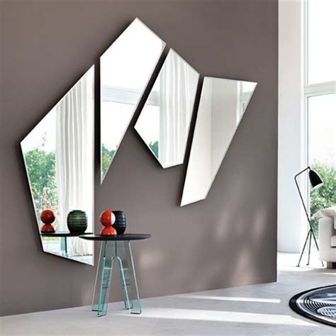 Miroir Mural Mirage Fiam Italia Suspendu Contemporain Aluminium