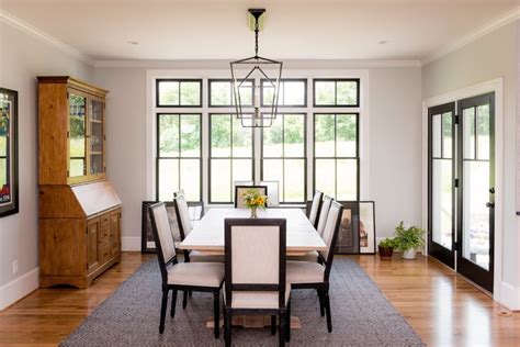 Bedford Modern Farmhouse New Build Country Dining Room Boston