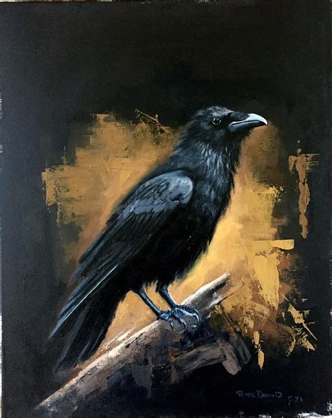 Night Crow Painting By Ralph Macdonald Fine Art America