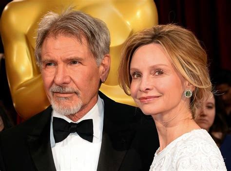 Harrison Ford Rd Wife Calista Flockhart Met At The Golden Globes In