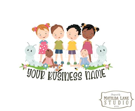 Childcare Logo Children Logo Aftercare Hand Drawn Design Kids Logo