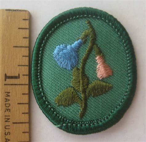 retired girl scout 1978 1989 bluebell troop crest flower badge patch troop id ebay