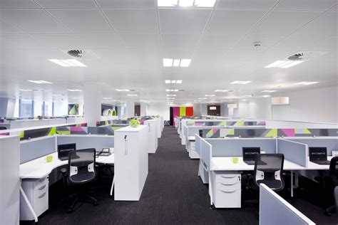 Open Plan Interior Design Colourful Modern Office Design Fit Out