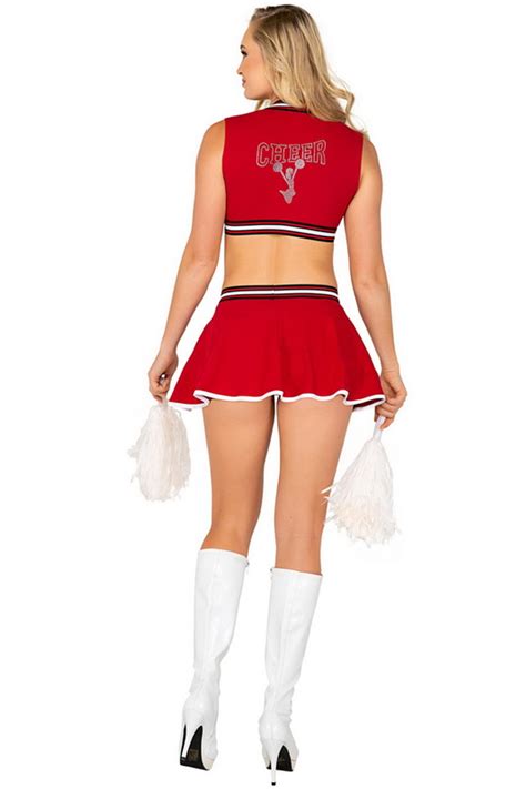 School Spirt Cheerleader Halloween Costume Spicy Lingerie