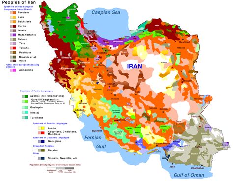 Peoples Of Iran Vivid Maps