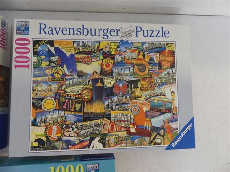 Lot 122 Ravensburger Puzzles 3 1000 Pieces Each Hidden Treasure