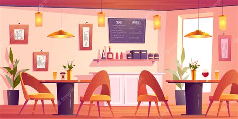 Premium Vector Nice Restaurant Background Illustrated