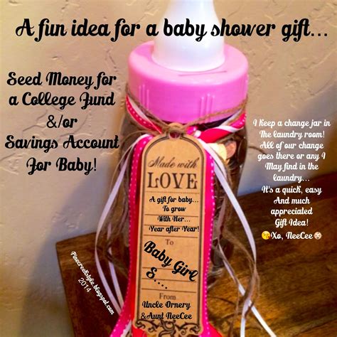 These simple ideas should provide just enough inspiration for you to plan and execute the perfect party for a friend or loved one who is expecting. Pine Creek Style: Baby Shower Gift Idea...