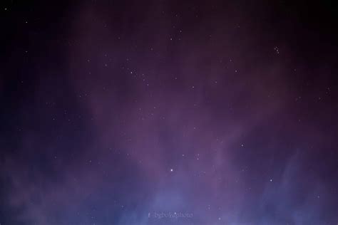 Purple Haze Clouds Starry Night View In Stunning Photo Space