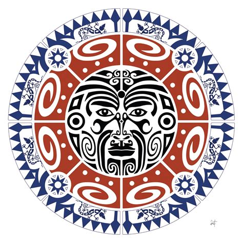Arabesko Dibujo Mandala Estilo Tatuaje Tribal Maorí Mandala Drawing