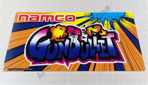 Gunbullet Namco Full Size Upright Marquee Top Flash Arcade Art Shop