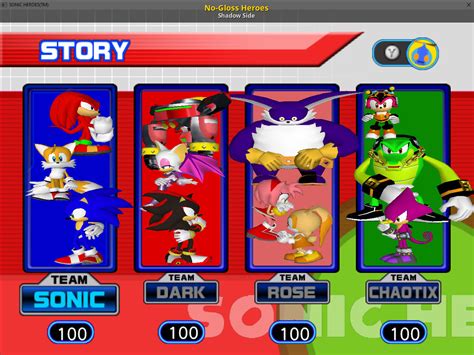 No Gloss Heroes Sonic Heroes Mods