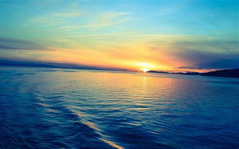 Beautiful Ocean Sunset Nature Hd Wallpaper 1280x800 Download