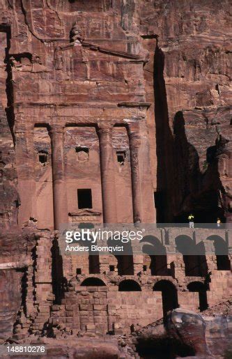 Urn Tomb One Of Three Large Rockcut Nabataean Tombs Of Petra Carved
