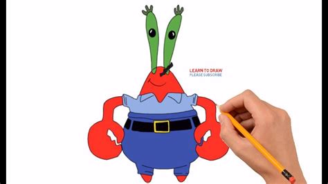 How To Draw Mr Krabs From Spongebob Step By Step Easy Youtube
